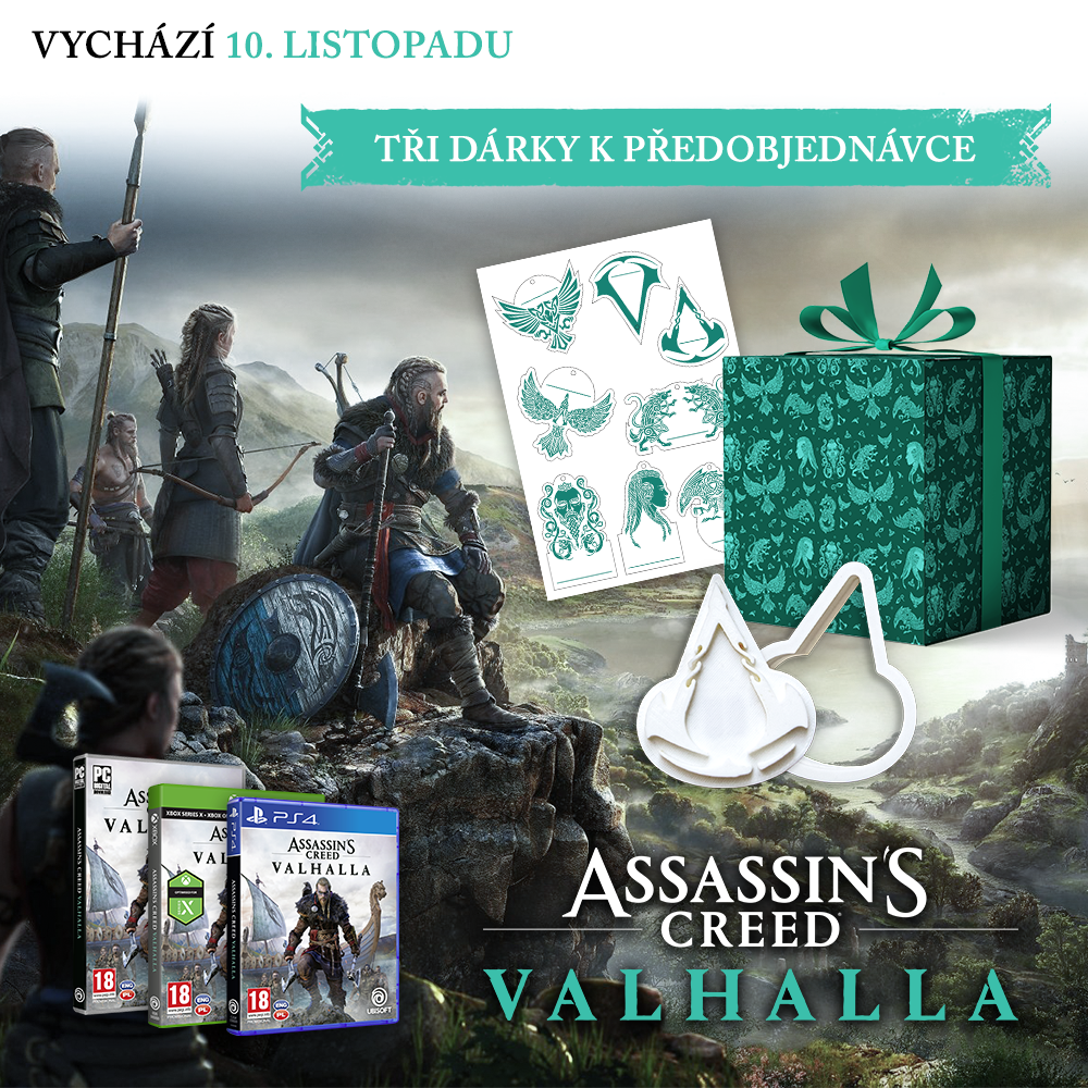 Assassin’s Creed Valhalla dorazí s trojicí dárků