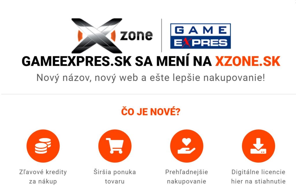 Herní obchod GameExpres.sk se mění na Xzone.sk