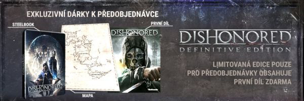 Steelbook a mapa herních ostrovů k Dishonored 2