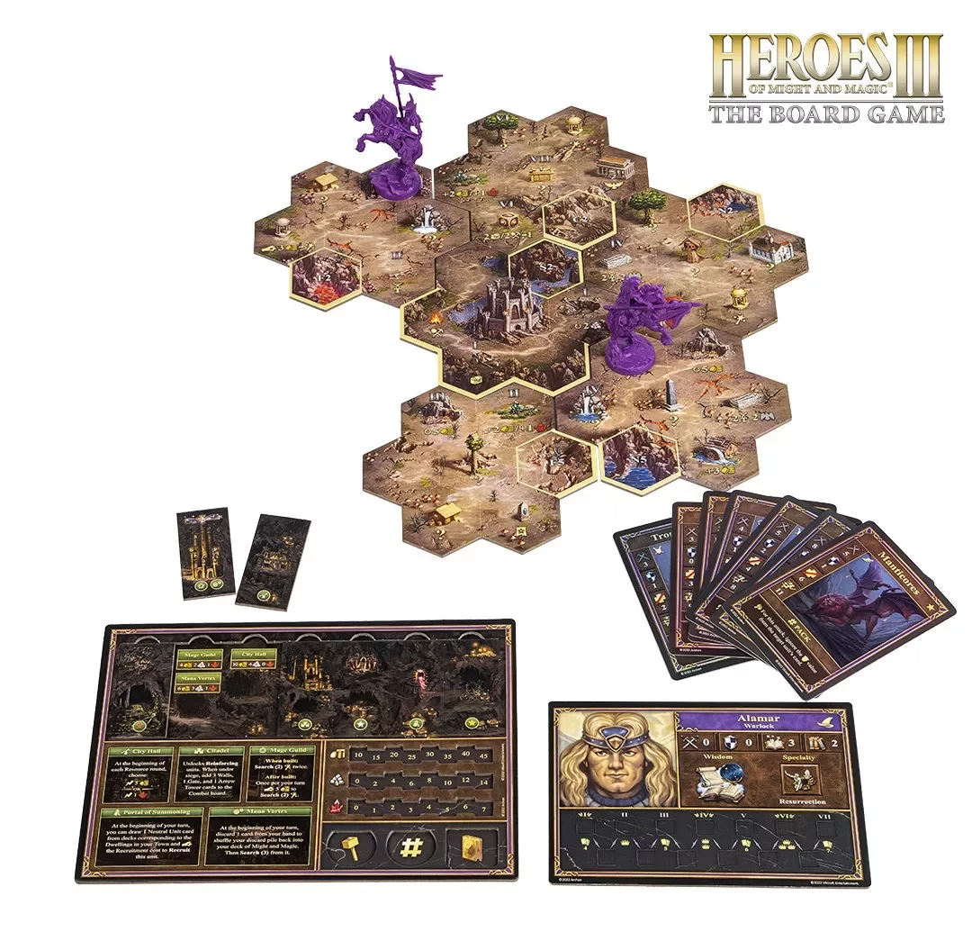 Recenze deskové hry Heroes of Might and Magic III