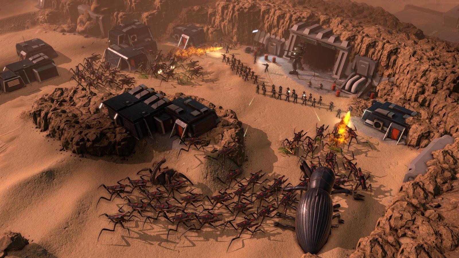 Boj v ulicích ve hře Starship Troopers: Terran Command