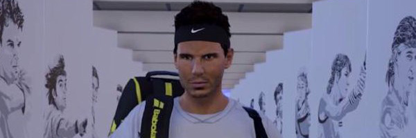 Rafael Nadal v gameplay záběrech z AO Tennis