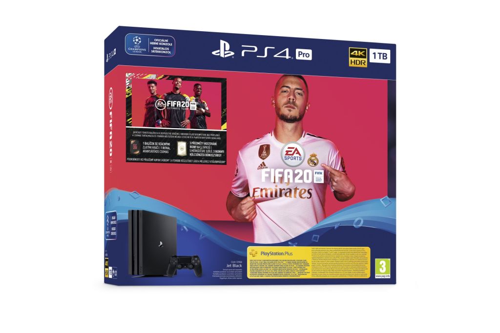 Nové balení Playstation konzole s FIFA 20