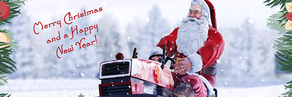 Santa Claus kaskadérem v testování hry Wreckfest