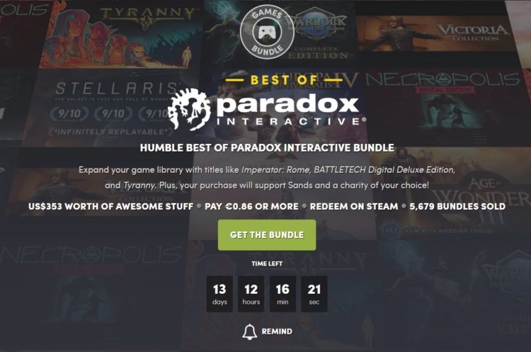 Humble Best of Paradox Interactive Bundle