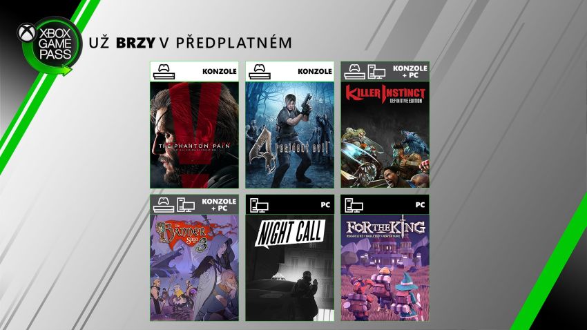 Xbox Game Pass čeká Metal Gear Solid 5, Resident Evil 4 a další hry