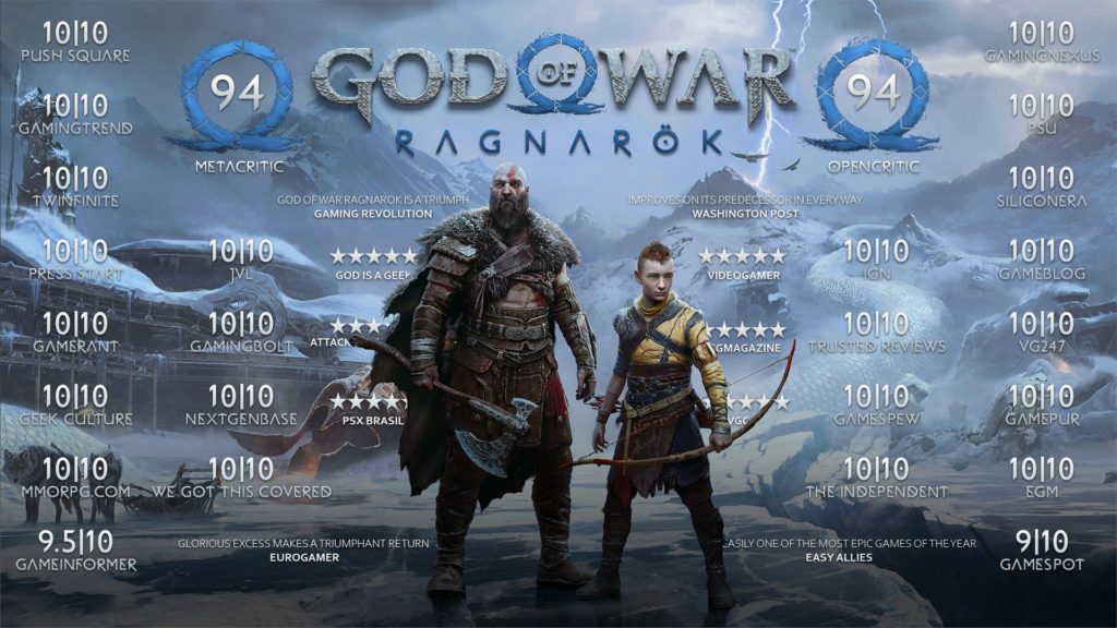 Souhrn recenzí hry God of War: Ragnarök