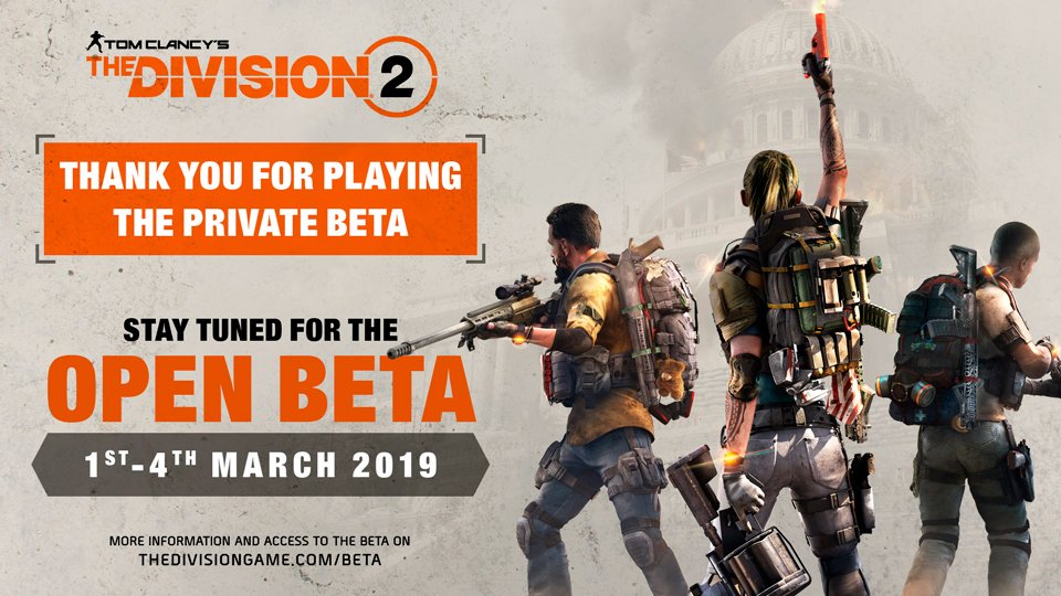 Ubisoft potvrdil na březen veřejnou betu The Division 2