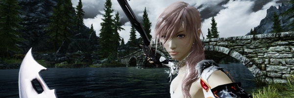 Lightning z Final Fantasy ve Skyrim