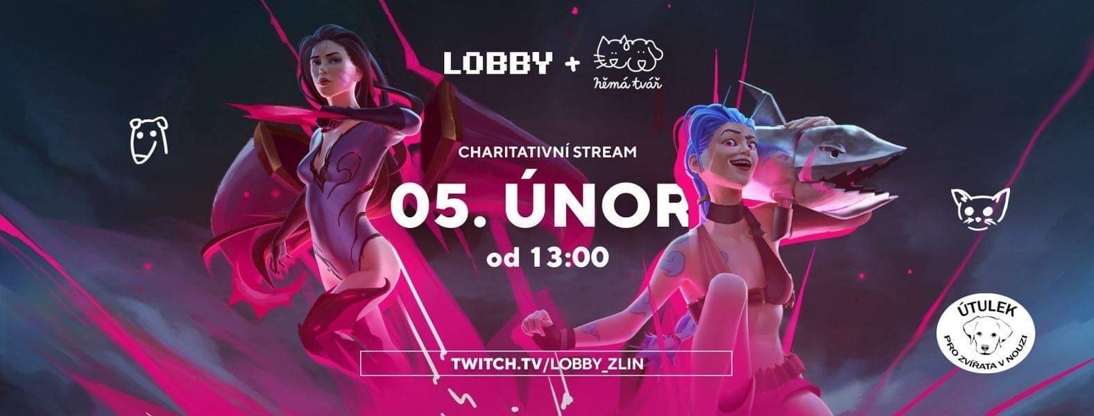 V sobotu se uskuteční charitativní stream esportového projektu Lobby