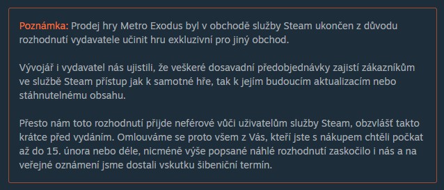 Vyjádření Steamu