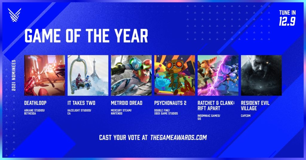 Známe nominace na The Game Awards 2021