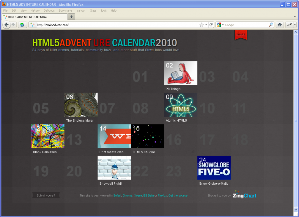 HTML5 Advent(ure) Calendar