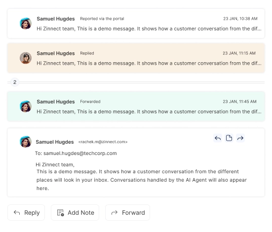 Inbox Interface