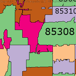 Zip Codes Glendale Arizona Map