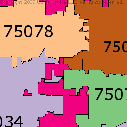 Plano Texas Zip Code Map - Time Zones Map