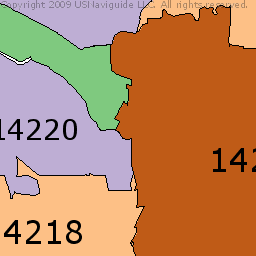 Buffalo Zip Code Map | Color 2018