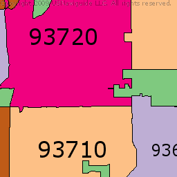 Fresno Zip Code Map Printable   1596 