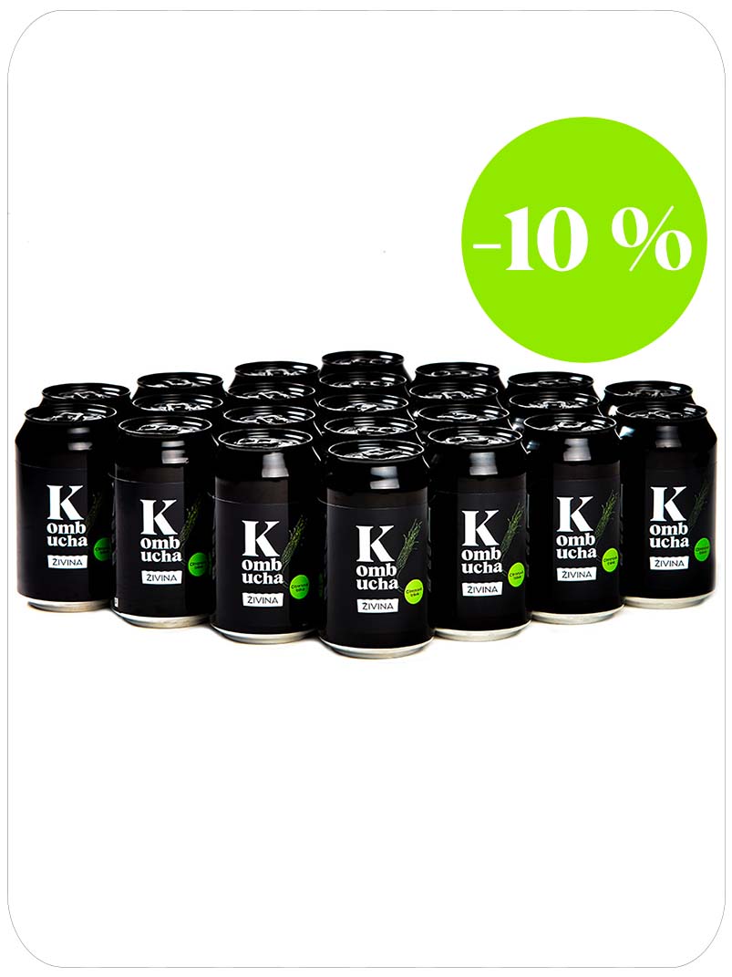 ŽIVINA Kombucha Citronová tráva 330 ml (24 ks)