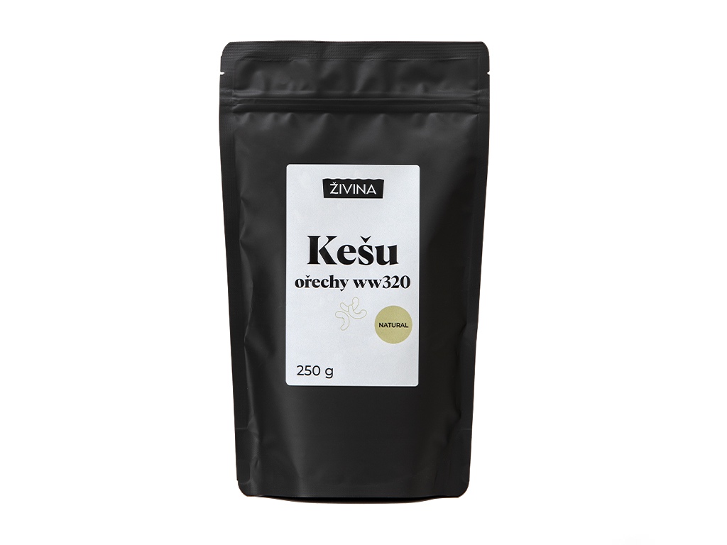 ŽIVINA Kešu ořechy ww320 Natural 250 g