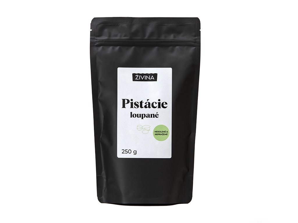 ŽIVINA Pistácie loupané Nesolené & Nepražené 250 g