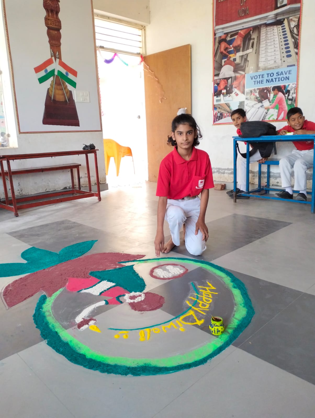 Rangoli &Diya Decoration Comp.Pic