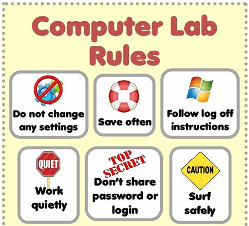 computer lab rules for kids