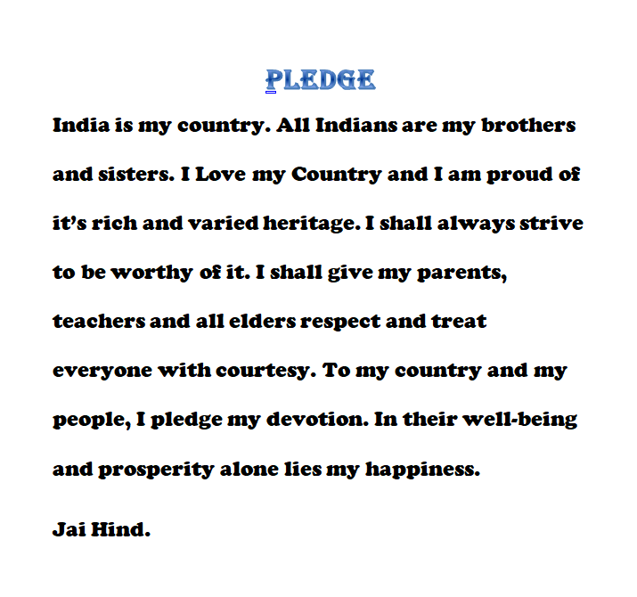 PLEDGE
