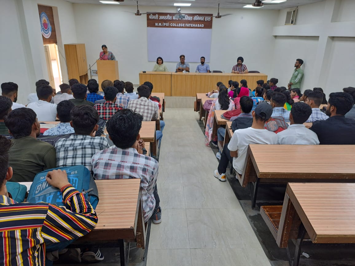 Extension Lecture on World Red Cross Day by YRC, M.M. College