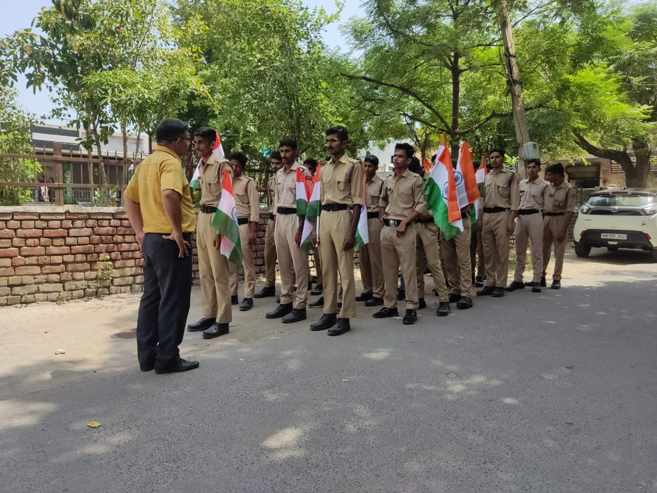 College NCC Boys Cadets Participated in 'Meri Mati Mera Desh' and 'Har Ghar Tiranga Campaigns'.