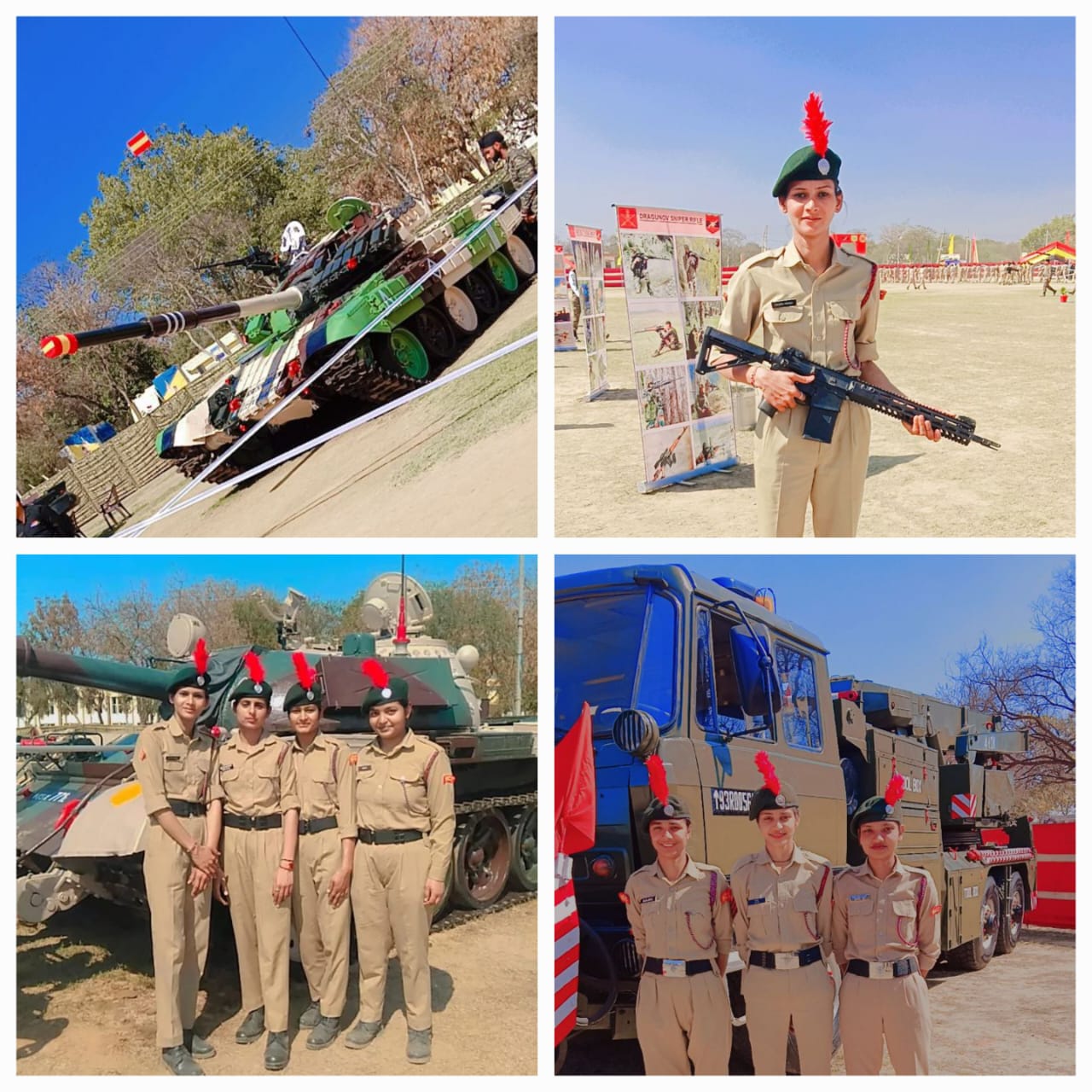 College NCC Girls Cadets watched Weapon Display at 3 Haryana Girls BN NCC GJU,Hisar