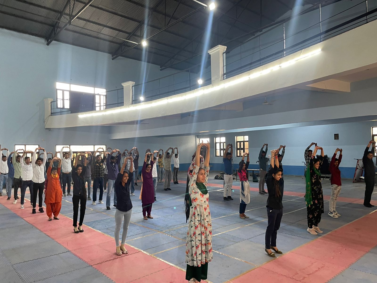 Photos of Surya Namaskar, Yog Asan Competition and Medication Session