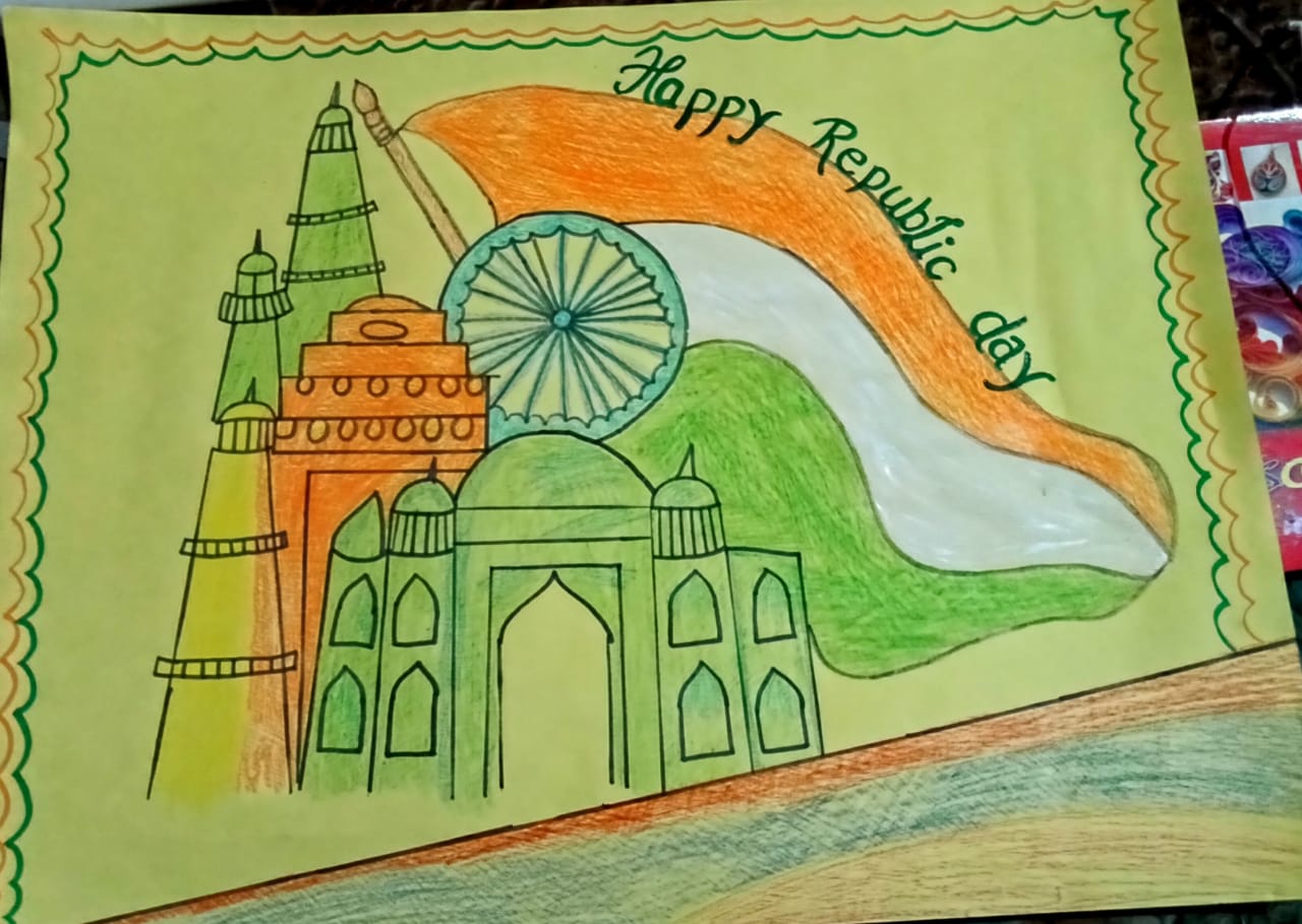 Republic Day Drawing Easy steps || Republic Day Poster Drawing Easy step by  step || 26 January Draw - YouTube