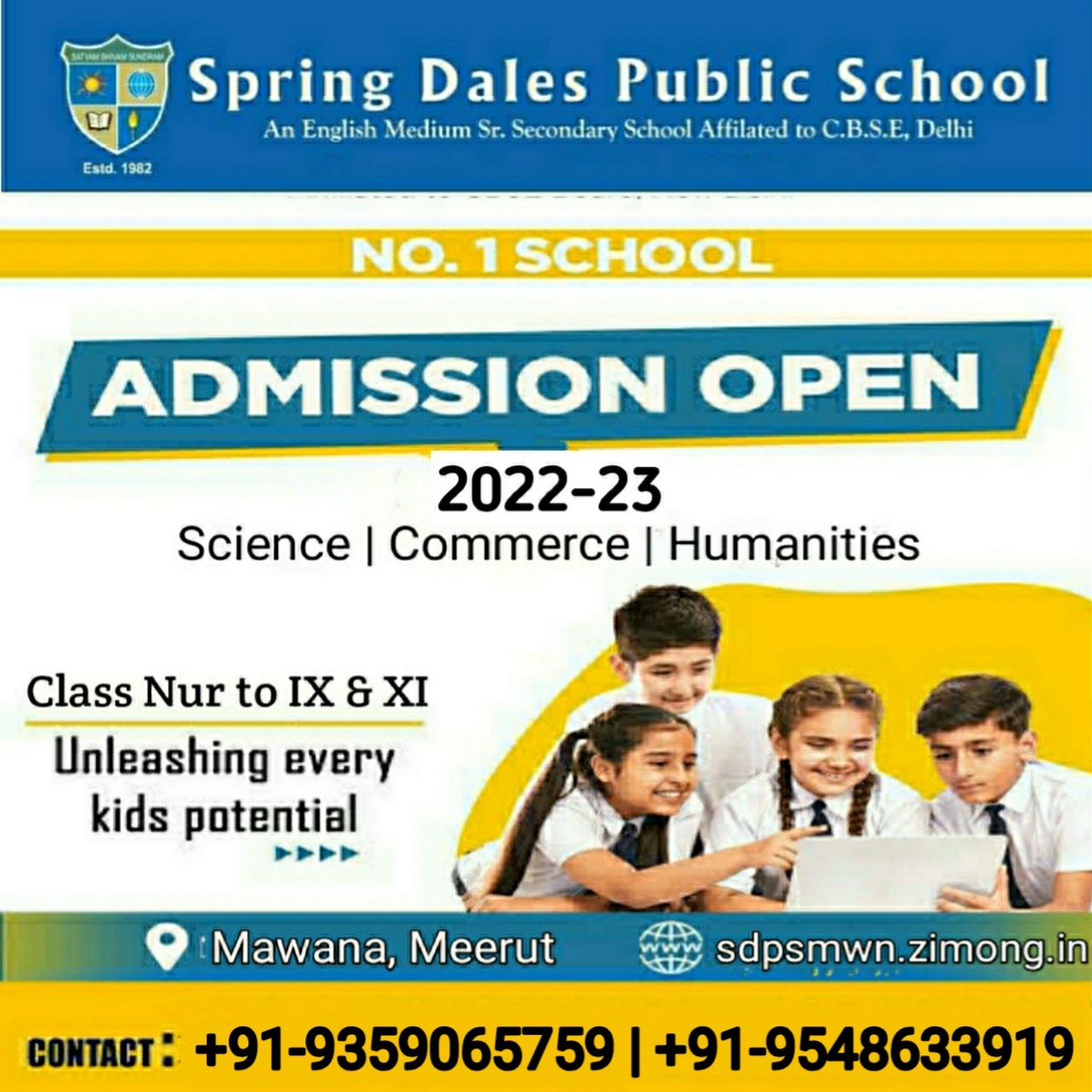 Admission Open For 2021-22