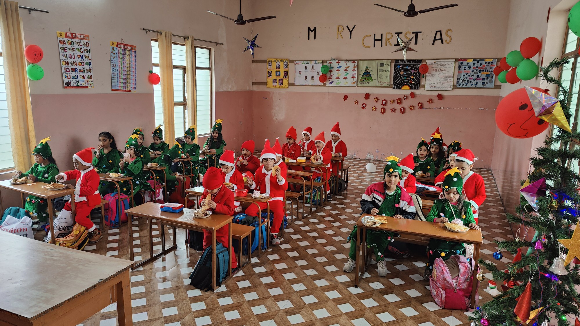 Class Decorations For Christmas By Students And Teachers (Junior Wing)