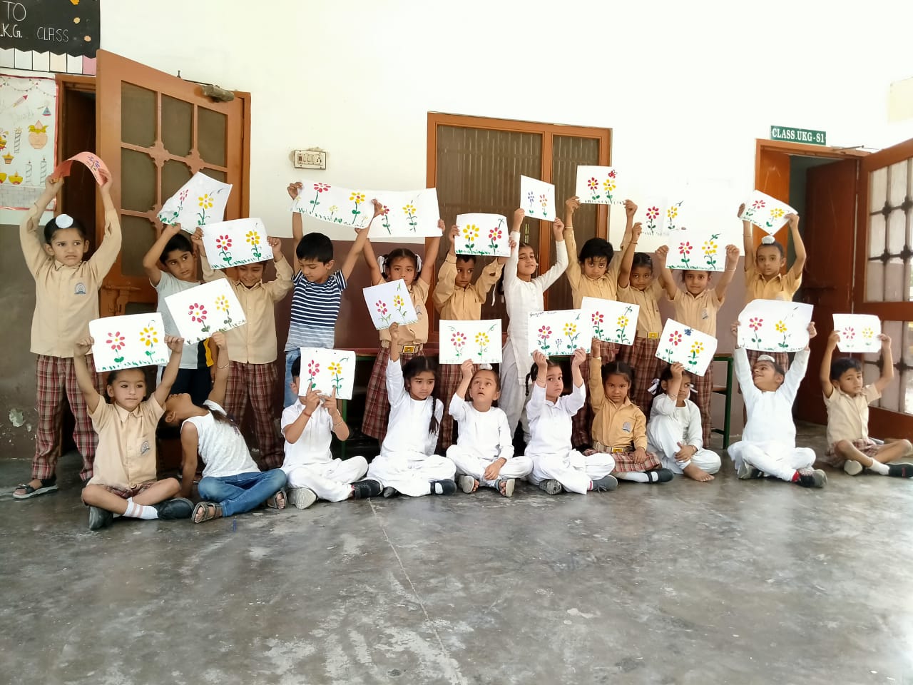 Activity based on thumb painting  by LKG & UKG