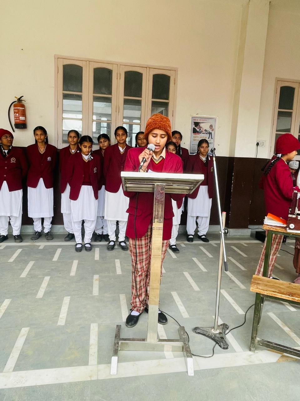 Address by the  students on shaheedi pakhwada