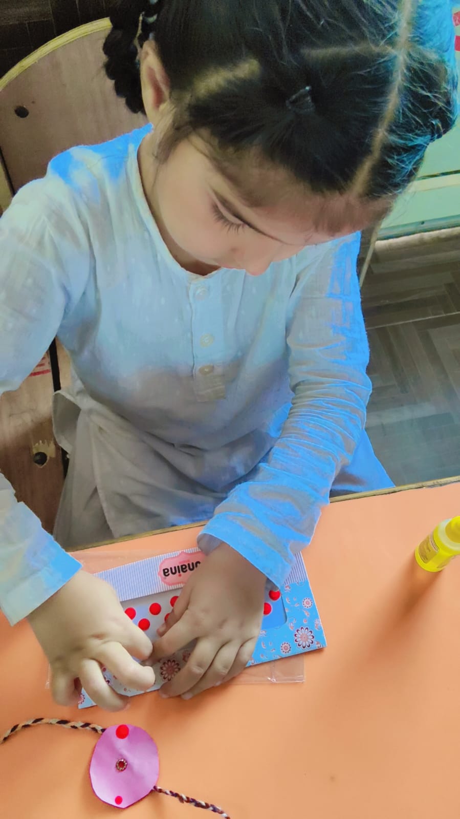 Activity- Rakhi Making done by Grade-LKG
