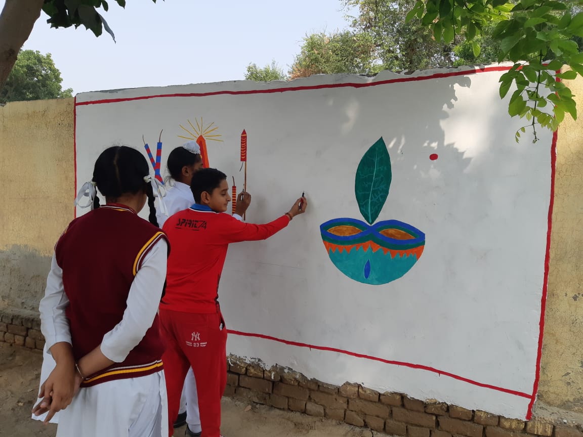 Wall Painting on Diwali celebration