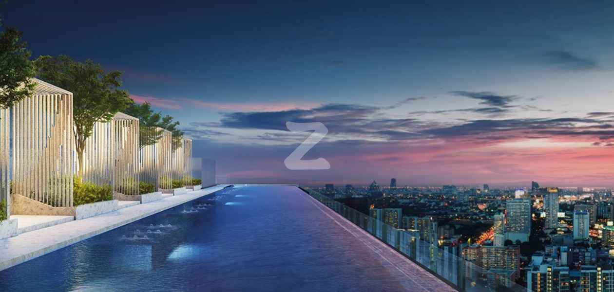 facilities (render) สระว่ายน้ำดาดฟ้า ชั้น 42 Tower A ภาพตัวอย่าง