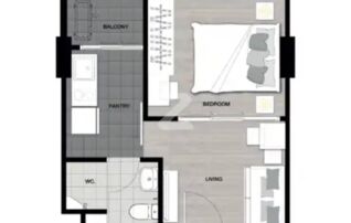 ผังของภายในห้อง กั้นเป็นสัดส่วน 