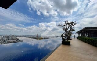 Infinity pool with panorama view