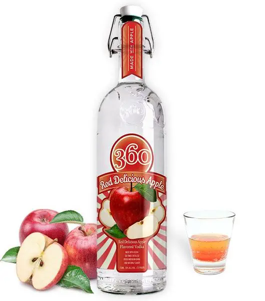 360 Red Delicious Apple Vodka at Drinks Zone