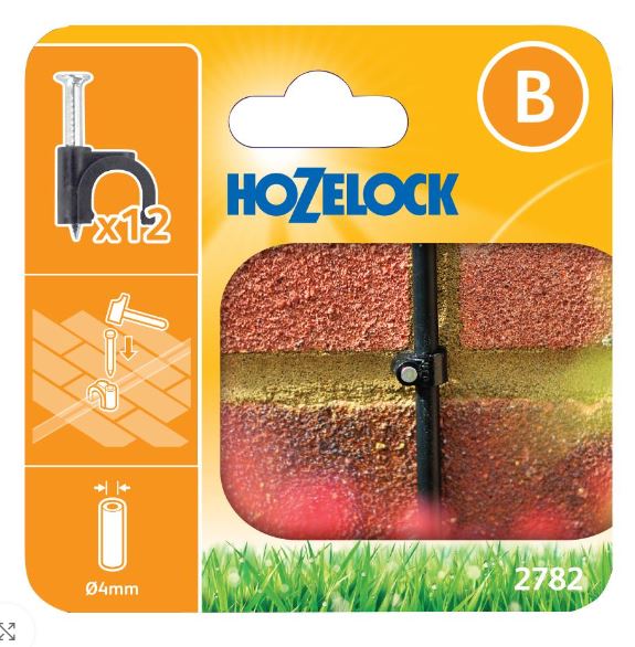 HOZELOCK WALL CLIPS 4MM 12PCS