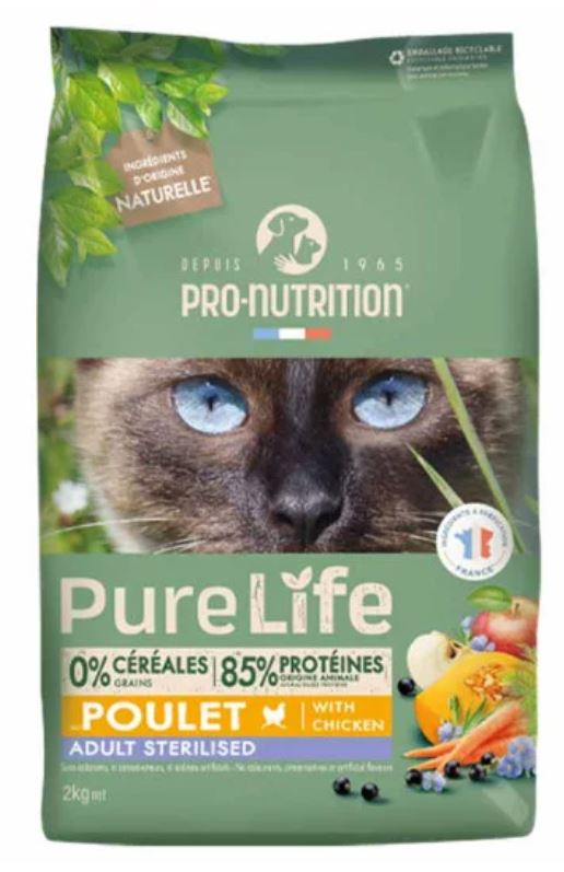 PURELIFE STERILISED CAT 2KG - CHICKEN