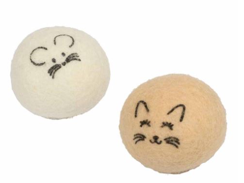 FELT CAT BALL LARA MIXED COLOURS