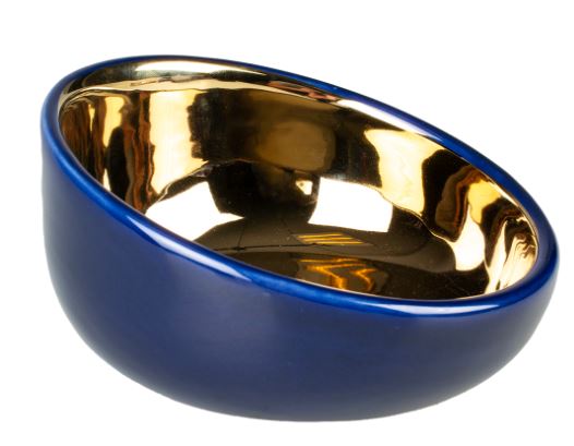 DUVO+ FEEDING BOWL STONE OBLIQ GOLD MEDS