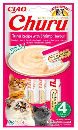 CHURU 115 TUNA/SHRIMP RECIPE X 4POUCHES