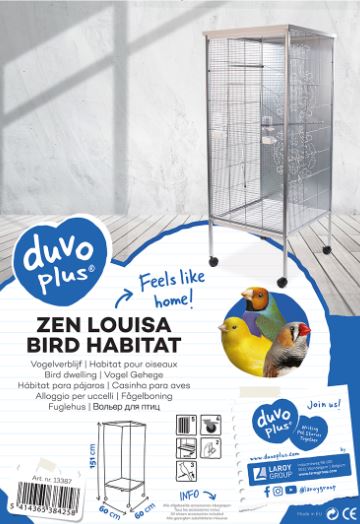 AVIARY ZEN LOUISA 60X60X151.5CM SILVER