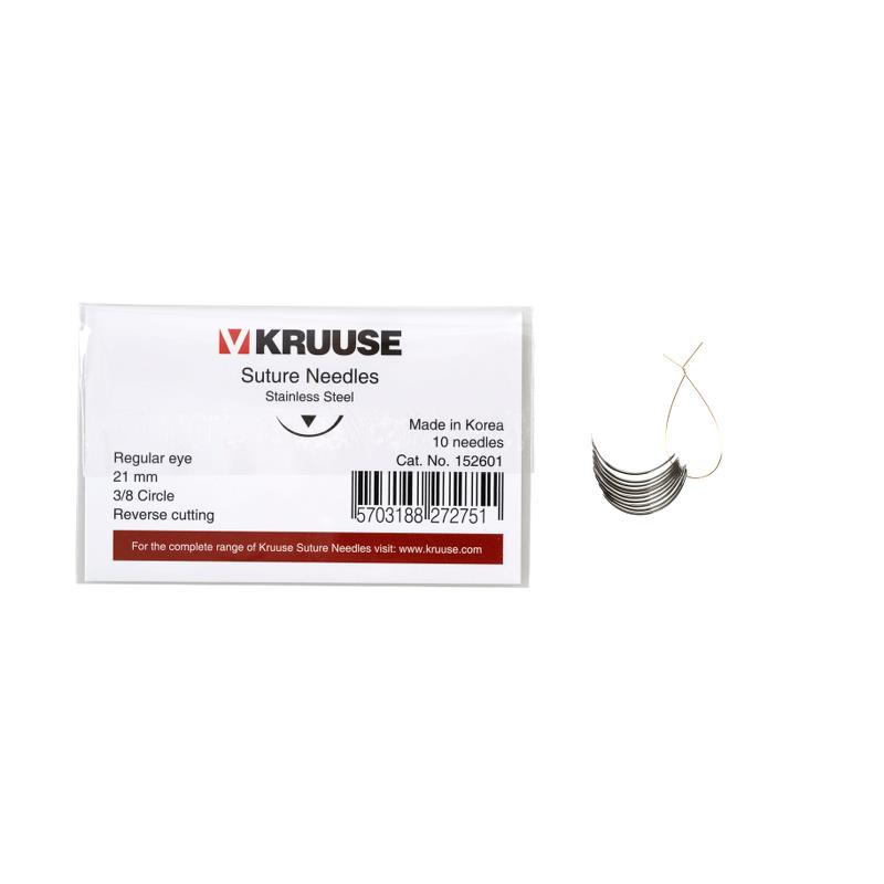 SUTURE NEEDLE REG EYE 3/8 CIRCLE REV 25MM 10 PCK